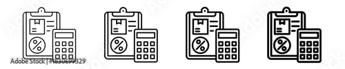 Calculation  Icon Set Different Style Collection

