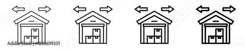 Warehouse  Icon Set Different Style Collection
