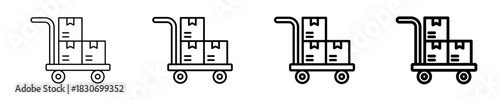 Trolley  Icon Set Different Style Collection
