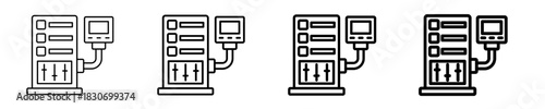 Control System  Icon Set Different Style Collection
