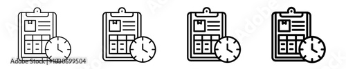Schedule  Icon Set Different Style Collection
