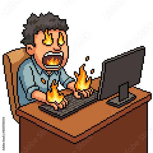 pixel art isolated background of