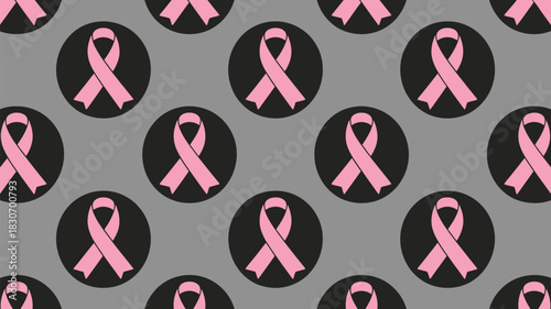 Show your support with this empowering pink ribbon pattern for breast cancer awareness campaigns and charitable events all year round