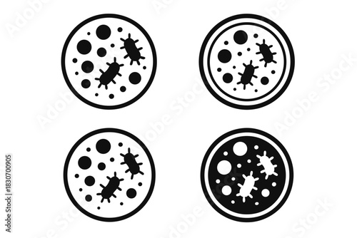 Bacteria and Microorganism Icons