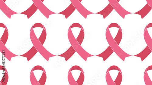 Pink ribbons pattern for breast cancer awareness month, a symbol of hope and support in the fight against cancer. Use for powerful campaigns