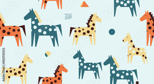 Playful and colorful seamless pattern of cute running rabbits and fresh orange carrots on a white background ideal for Easter or kids.