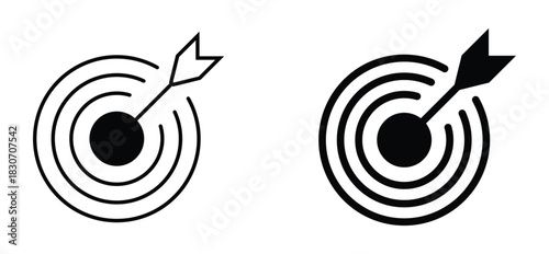 Target & Goal Marketing Icon Vector Symbol