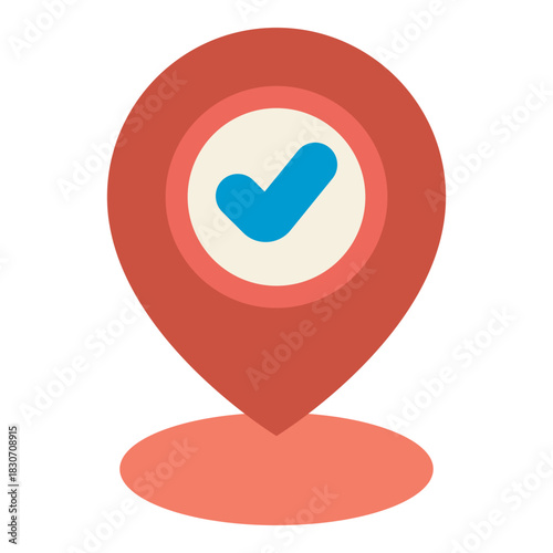 check point location flat icon