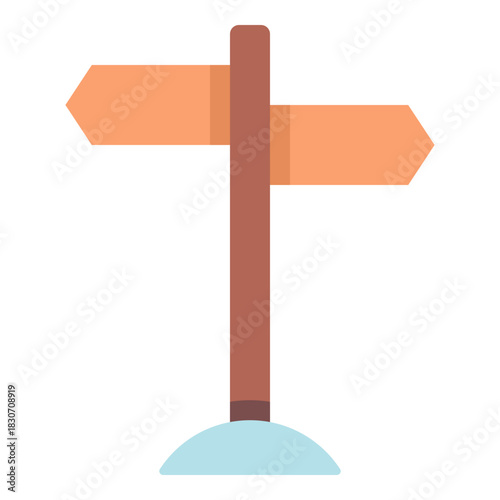 directional sign flat icon