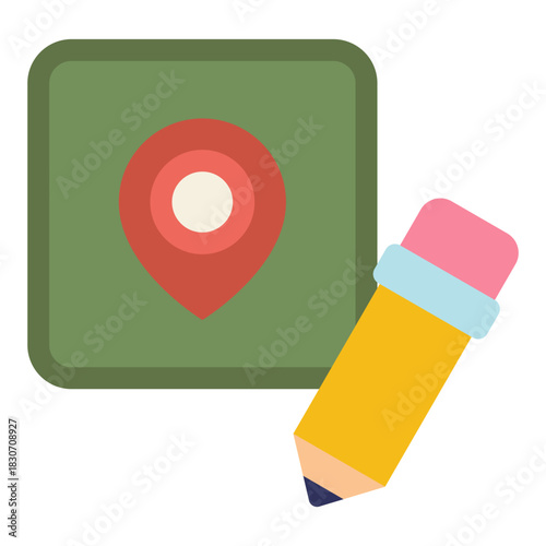 edit location flat icon