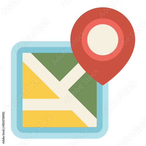 GPS navigation app symbol flat icon