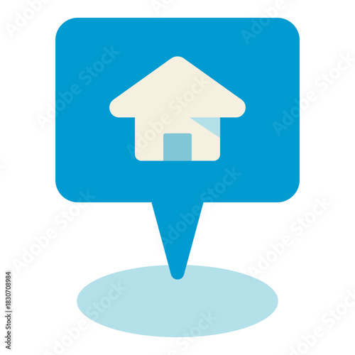 home address location flat icon