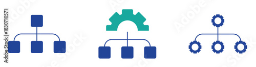 Modern Data Integration Symbols in Three Visual Styles Pack
