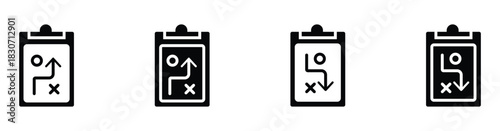 Tactics icon on white background, suitable for business strategy and planning concepts – stock vector.