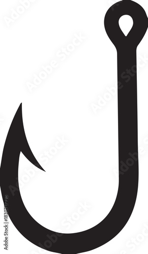 This is a vector design of a fishing rod that people use to catch fish in the river