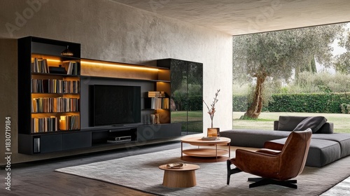 Modern Living Room with Elegant Furniture and Cozy Atmosphere