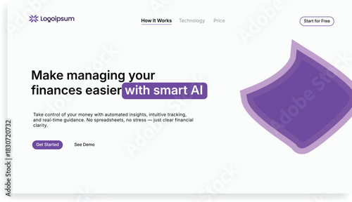 Modern web page Financial Management with Smart AI Streamline Finances Empower Insights Automated Tracking Real Time Guidance and
