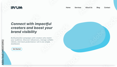 Modern web page Connect Impactful Creators and Boost Brand Visibility Power Campaign Building Find Influencers Performance Tracking