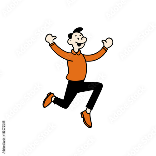 businessman jumping with a ball