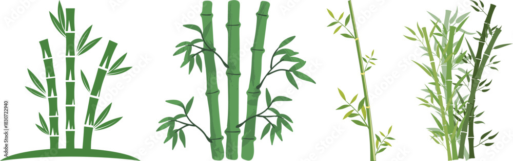 Fototapeta premium Bamboo Sugarcane line art icon set. Design elements for social network and application. on transparent background.Sugarcane stalks vector illustration of fresh sugarcane plants for agriculture.
