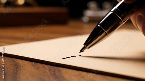 Ink Pen Writing On Paper: Capturing The Essence And Grace Of Lettering