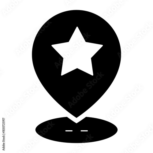 favorite location most frequently visited glyph icon