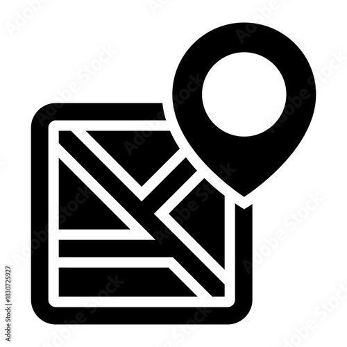 GPS navigation app symbol glyph icon