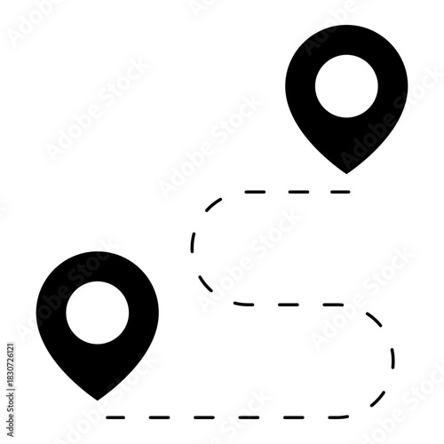 route location glyph icon