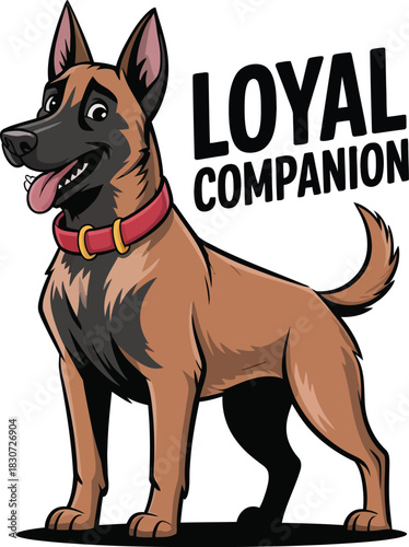 Cute cartoon a illustrator vector dog