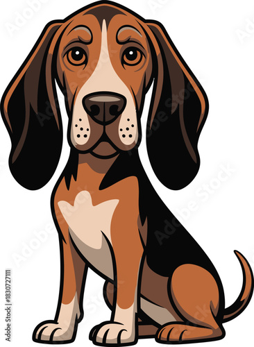 Cute cartoon a illustrator vector dog