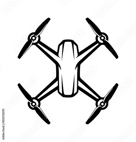 Modern drone icon for aerial photography and videography business branding and design