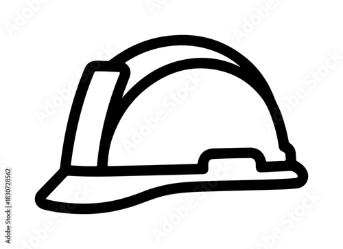 Essential safety hard hat outline for construction and industrial protection needs
