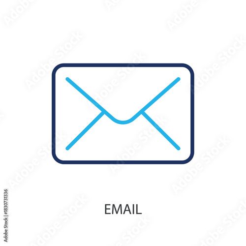 Email thin line icons. Original vector illustration.