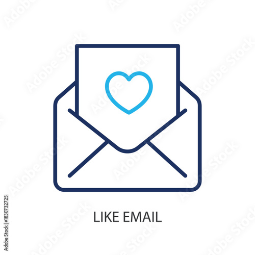 Like email thin line icons. Original vector illustration.