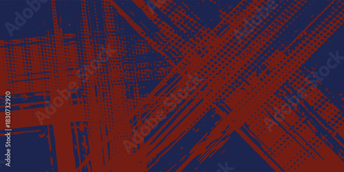 Abstract Rough Red Grunge Texture Design Background Vector Ilustration