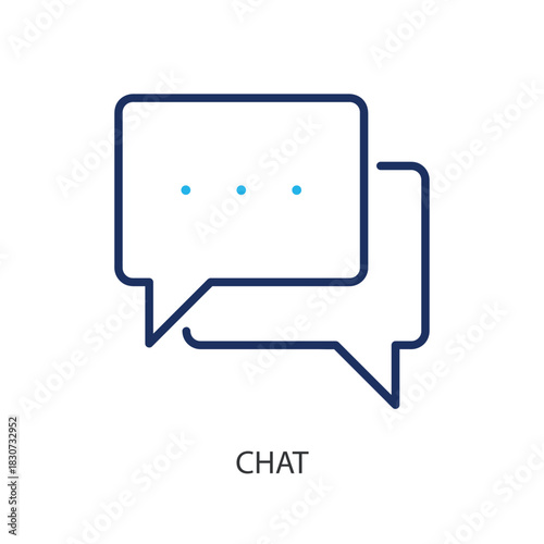 Chat thin line icons. Original vector illustration.