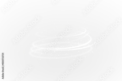 White swirling light effects PNG overlay with transparent background for