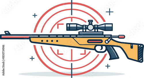 Crossbow in action hitting target during precision sports event