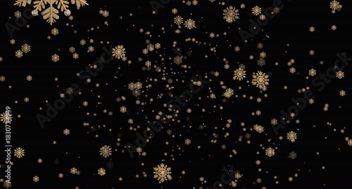 Luxury Gold Snowfall – Floating Elegant Snowflakes for Christmas & Holiday Motion Graphics