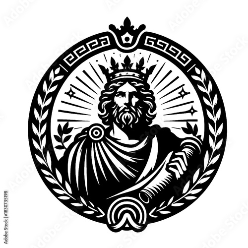 vector illustration of an ancient greek