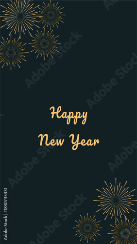 New year Fireworks background