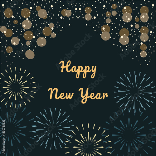 New year Fireworks background