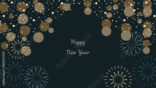 New year Fireworks background