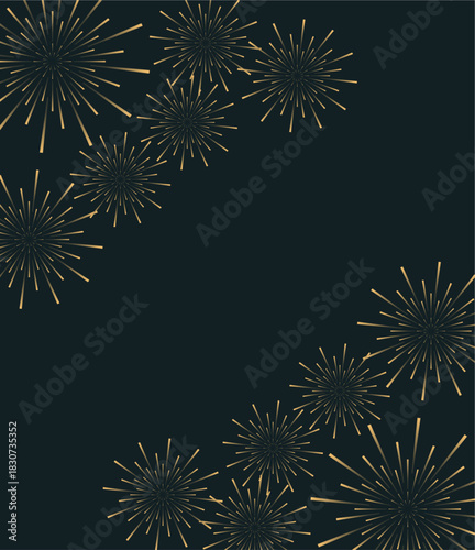 New year Fireworks background