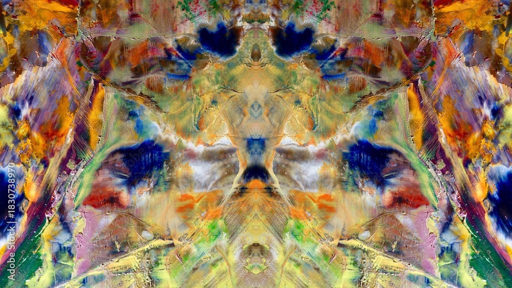 Naklejka premium Abstract art background . Hand painting artwork on canvas .