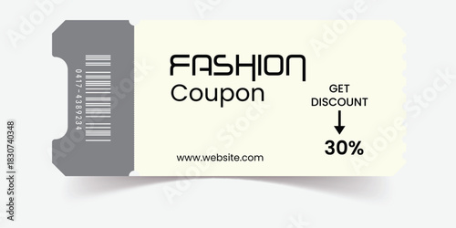 Fashion super sale coupon ticket voucher 
