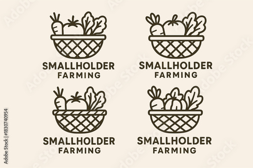 Smallholder Farming Basket Icons