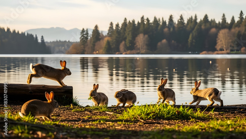 rabbit on the river