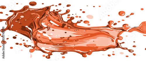 Digital Colorful splashes and strokes of red yellow and blue paint abstract vector png..