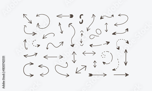 Hand drawn alphabet vector font illustration